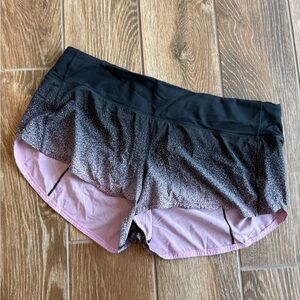 Lululemon Athletica Black and Gray Ombre Athletic Shorts